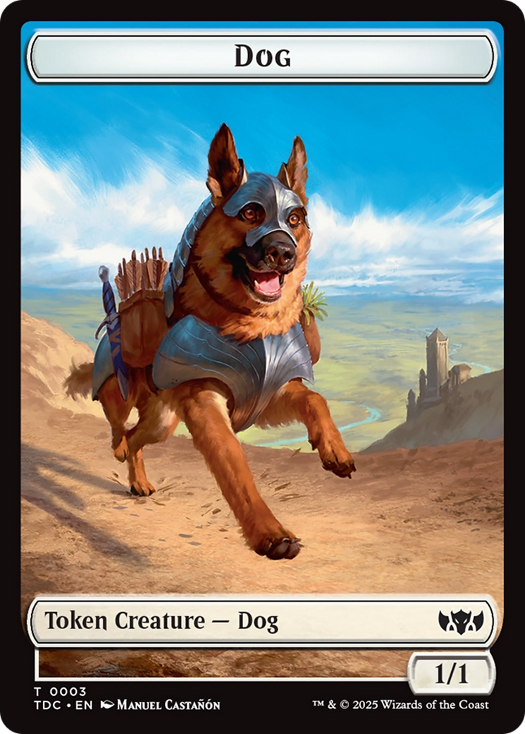 Dog // Goblin Double-Sided Token [Tarkir: Dragonstorm Commander Tokens] | Tabernacle Games