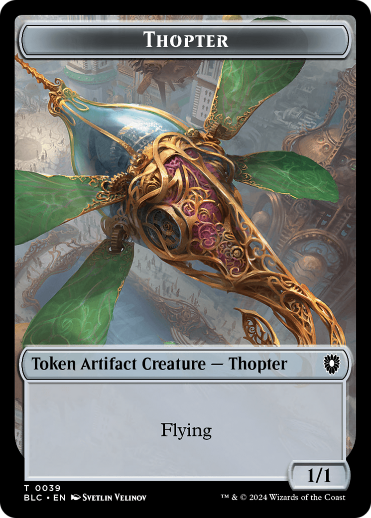 Goblin // Thopter Double-Sided Token [Bloomburrow Commander Tokens] | Tabernacle Games