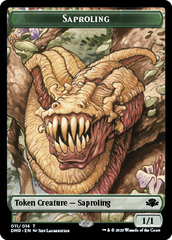 Elephant // Saproling Double-Sided Token [Dominaria Remastered Tokens] | Tabernacle Games