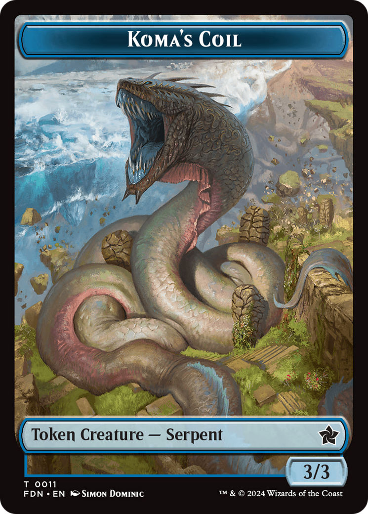 Scion of the Deep // Koma's Coil Doubled-Sided Token [Foundations Tokens] | Tabernacle Games