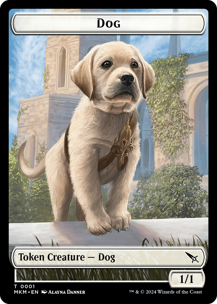 Detective // Dog Double-Sided Token [Murders at Karlov Manor Tokens] | Tabernacle Games
