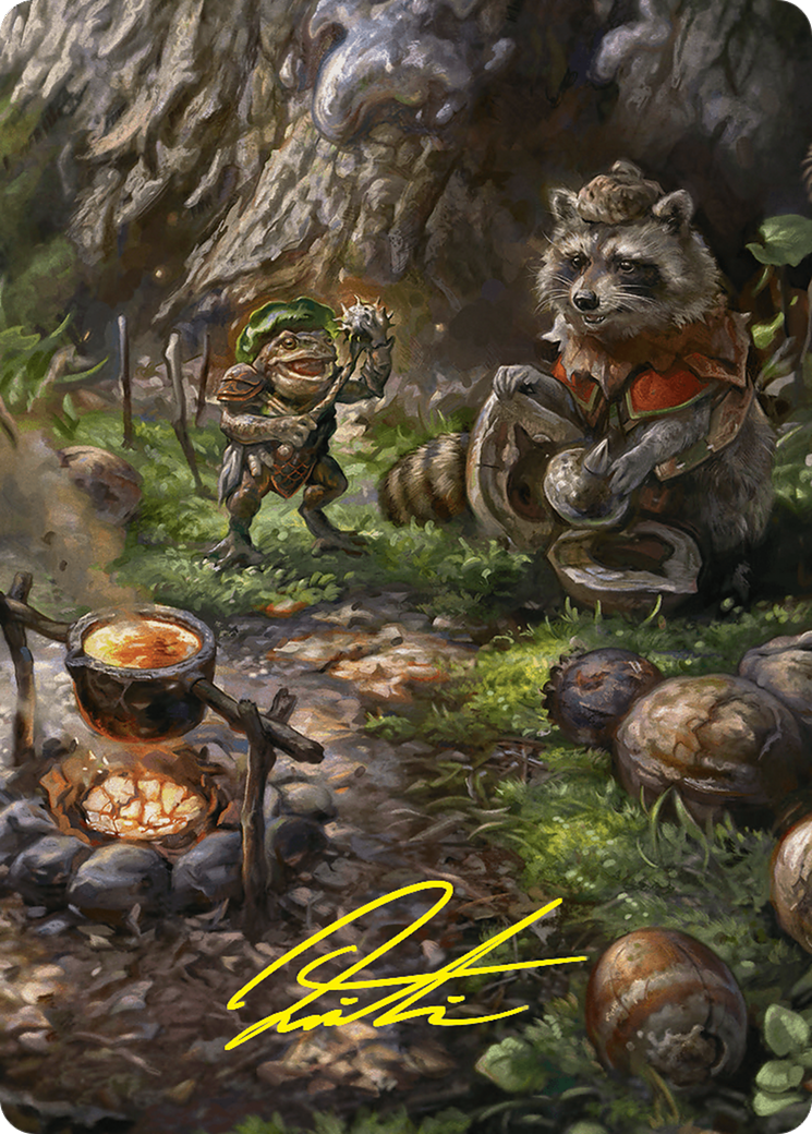 Sylvan Scavenging Art Card (46/54) (Gold-Stamped Signature) [Foundations Art Series] | Tabernacle Games