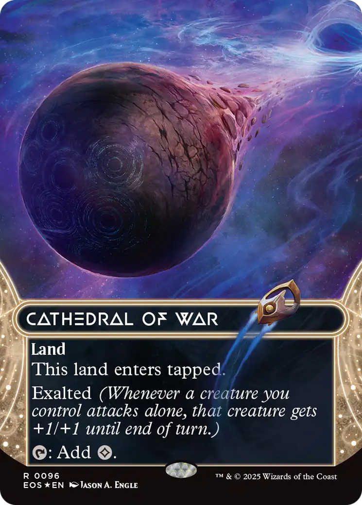 Cathedral of War (0096) (Borderless) (Galaxy Foil) [Edge of Eternities: Stellar Sights] | Tabernacle Games