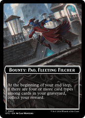 Bounty: Paq, Fleeting Filcher // Bounty Rules Double-Sided Token [Outlaws of Thunder Junction Commander Tokens] | Tabernacle Games