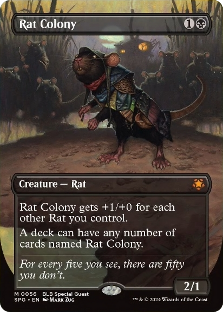 Rat Colony (Borderless) [Bloomburrow Special Guests] | Tabernacle Games