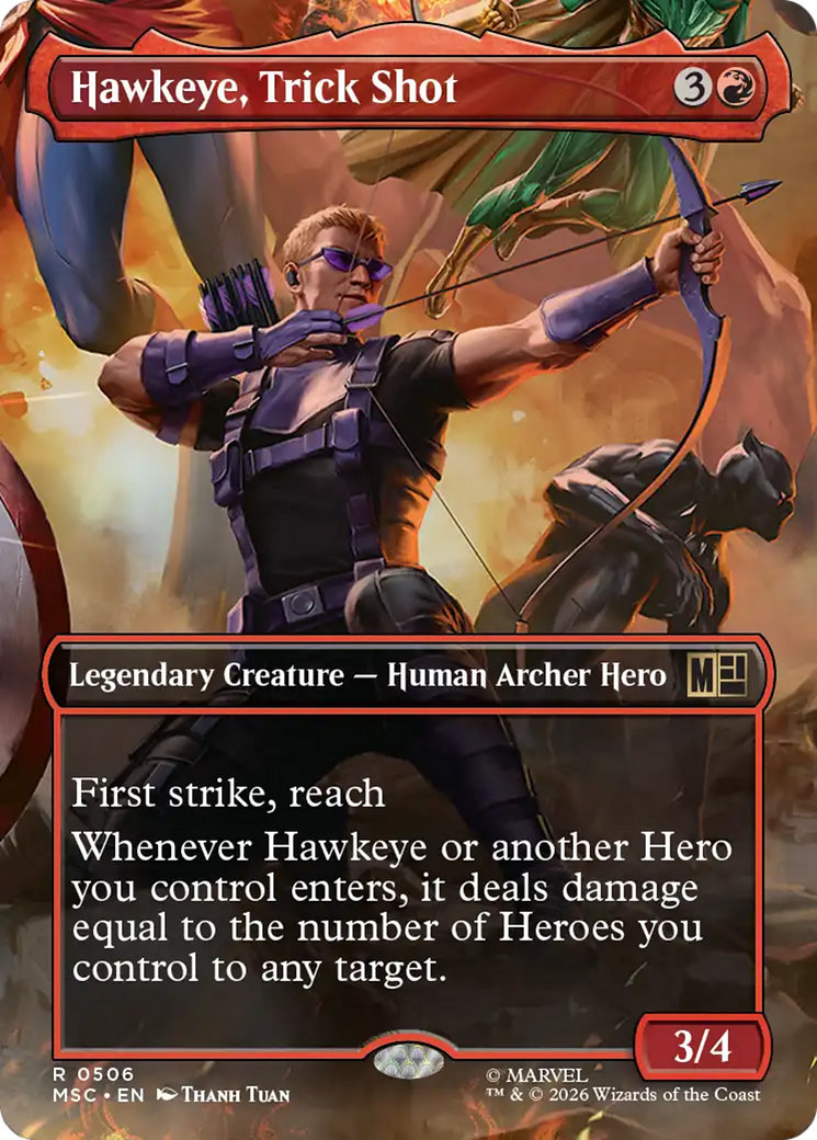 Hawkeye, Trick Shot (Borderless) [Marvel Super Heroes Commander] | Tabernacle Games