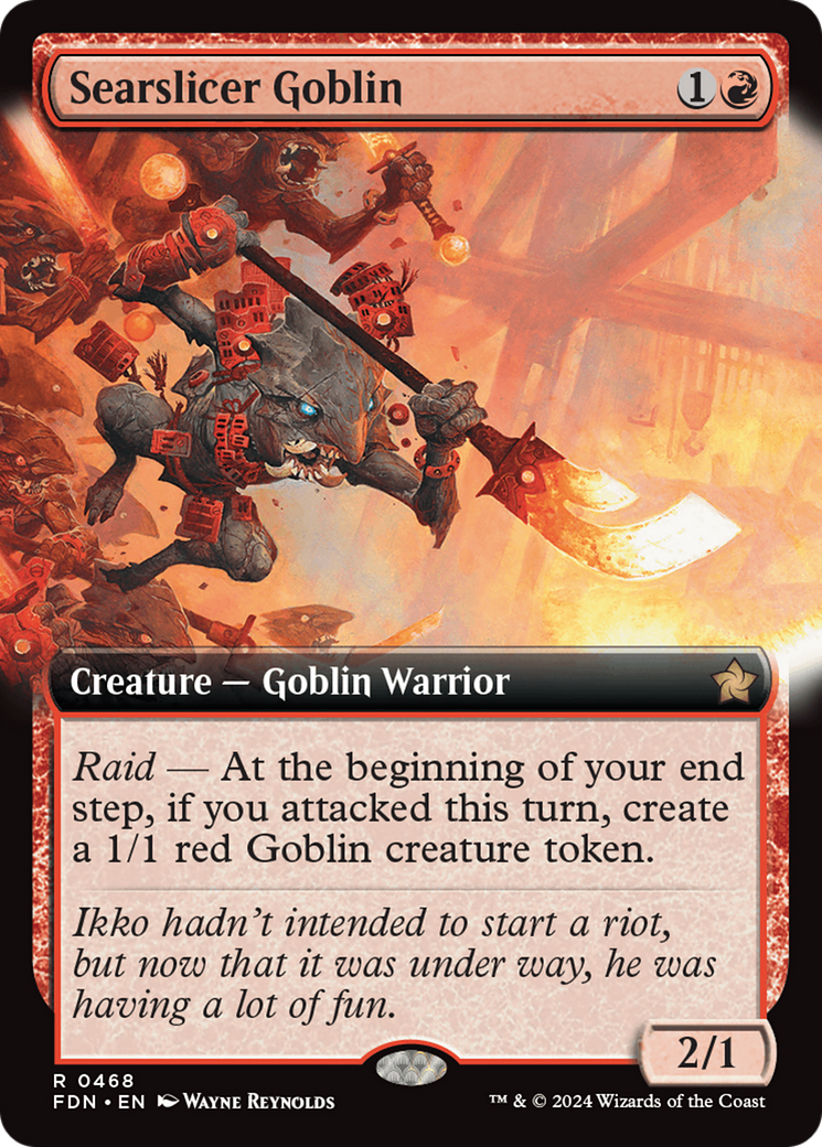 Searslicer Goblin (Extended Art) [Foundations] | Tabernacle Games