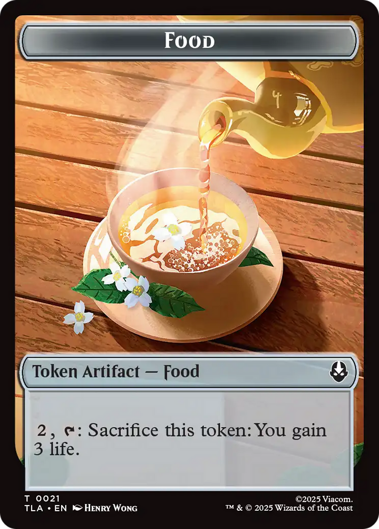 Monk // Food (0021) Double-Sided Token [Avatar: The Last Airbender Tokens] | Tabernacle Games