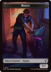 Spirit (0025) // Rogue Double-Sided Token [Secrets of Strixhaven Commander Tokens] | Tabernacle Games