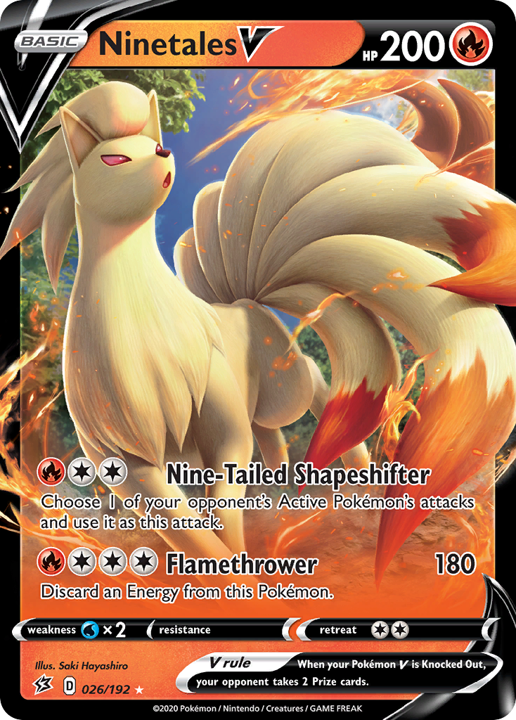 Ninetales V (026/192) [Sword & Shield: Rebel Clash] | Tabernacle Games