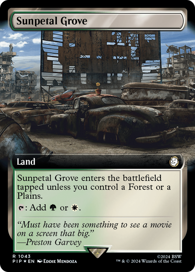Sunpetal Grove (Extended Art) (Surge Foil) [Fallout] | Tabernacle Games