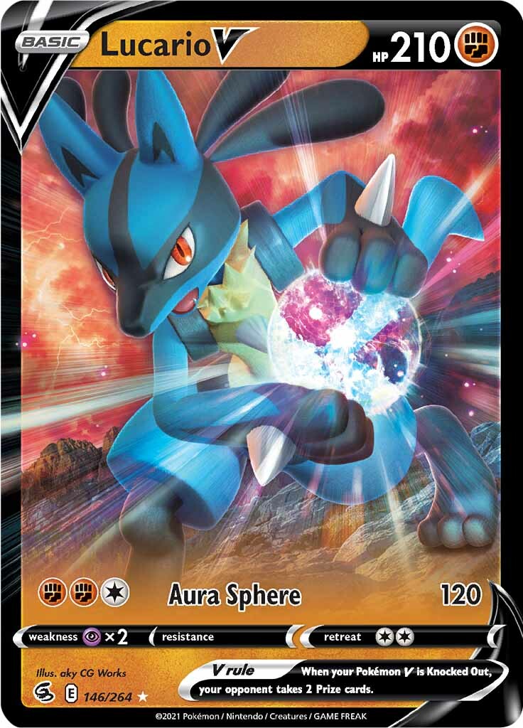 Lucario V (146/264) (Jumbo Card) [Sword & Shield: Fusion Strike] | Tabernacle Games