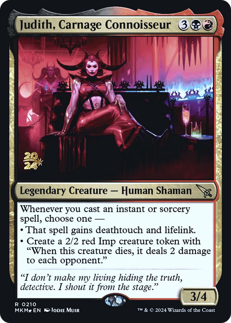 Judith, Carnage Connoisseur [Murders at Karlov Manor Prerelease Promos] | Tabernacle Games