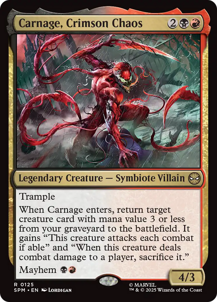 Carnage, Crimson Chaos [Marvel's Spider-Man] | Tabernacle Games