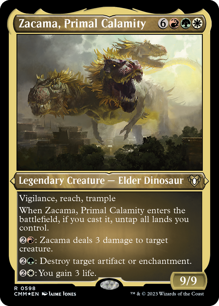 Zacama, Primal Calamity (Foil Etched) [Commander Masters] | Tabernacle Games