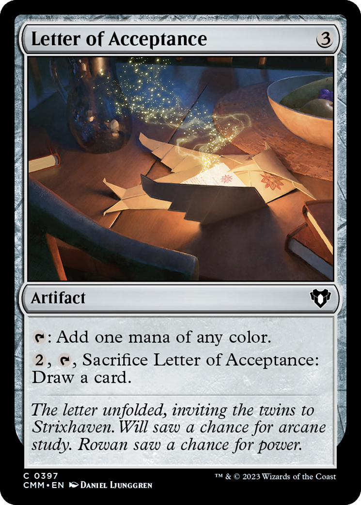 Letter of Acceptance [Commander Masters] | Tabernacle Games