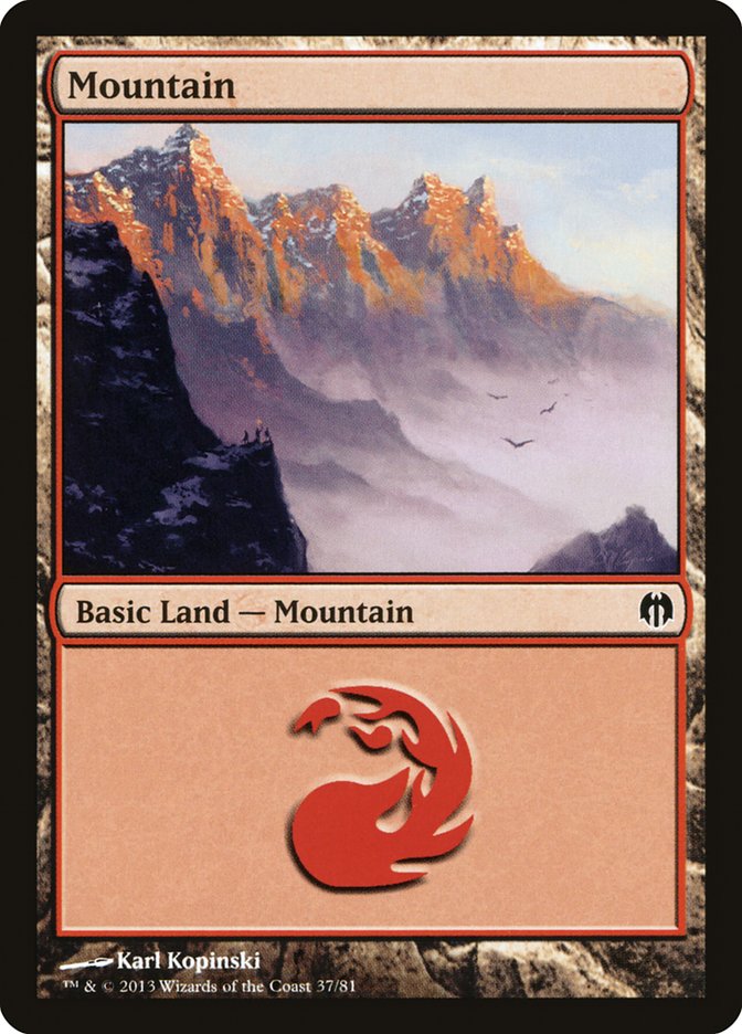 Mountain (37) [Duel Decks: Heroes vs. Monsters] | Tabernacle Games