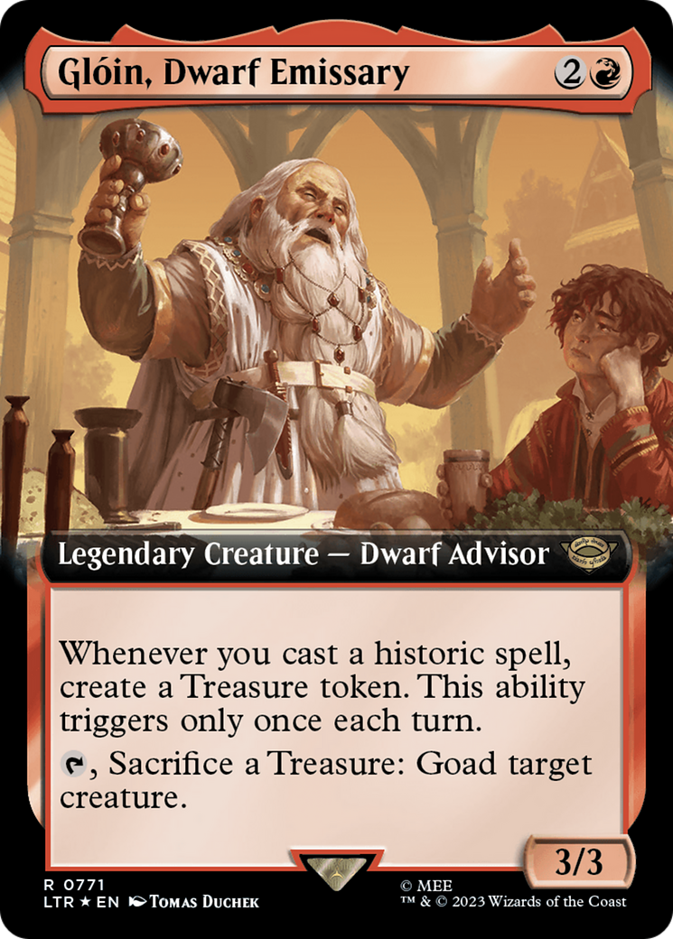 Gloin, Dwarf Emissary (Extended Art) (Surge Foil) [The Lord of the Rings: Tales of Middle-Earth] | Tabernacle Games