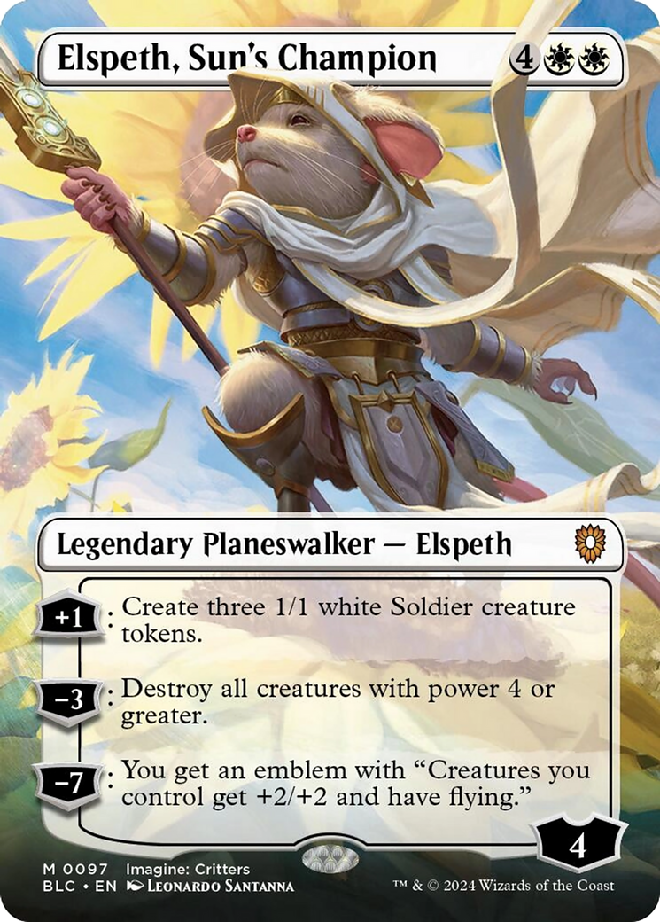 Elspeth, Sun's Champion (Borderless) [Bloomburrow Commander] | Tabernacle Games