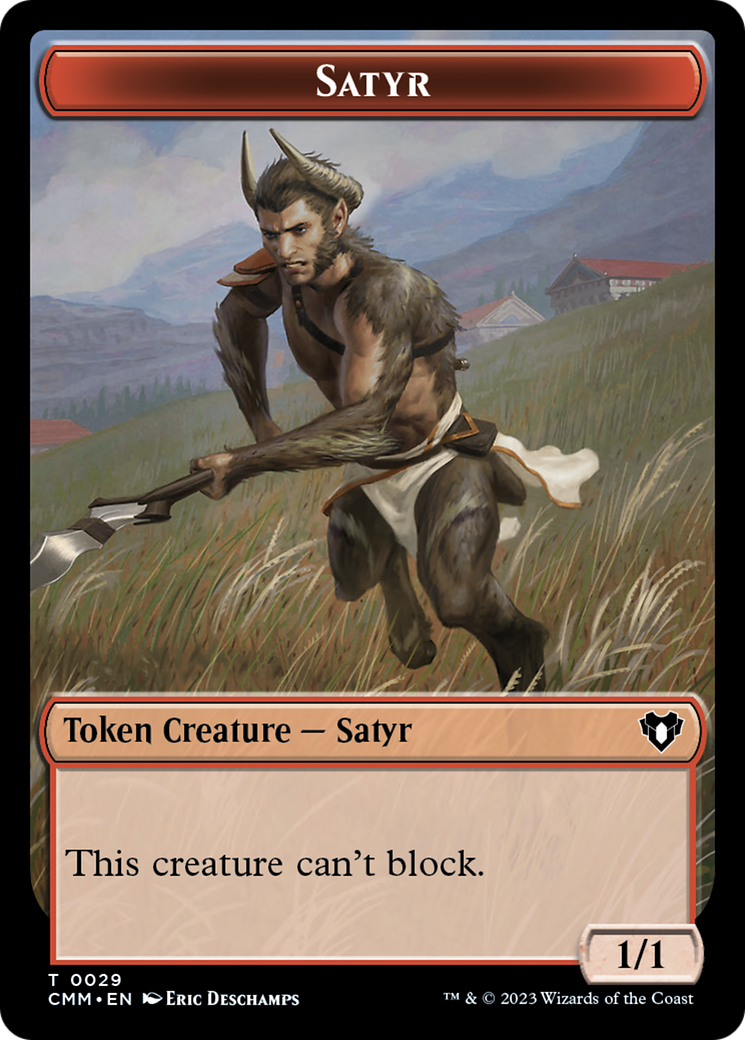 Satyr Token [Commander Masters Tokens] | Tabernacle Games