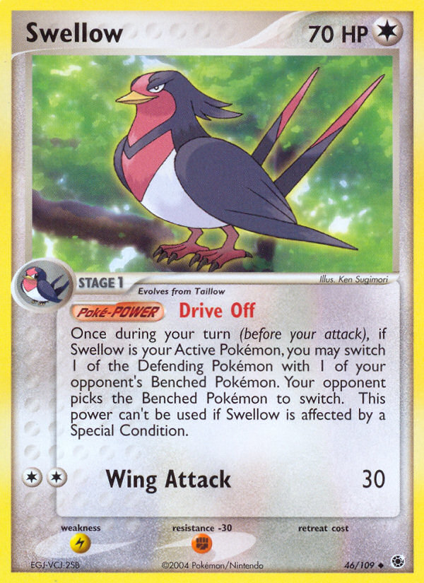 Swellow (46/109) [EX: Ruby & Sapphire] | Tabernacle Games