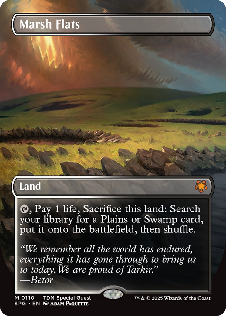 Marsh Flats (Borderless) [Tarkir: Dragonstorm Special Guests] | Tabernacle Games