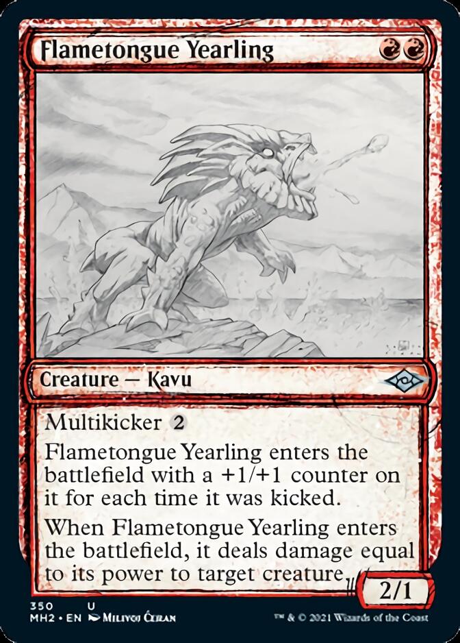 Flametongue Yearling (Sketch) [Modern Horizons 2] | Tabernacle Games