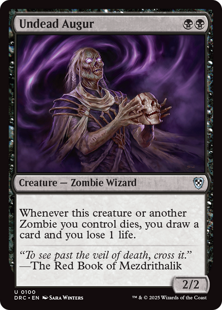Undead Augur [Aetherdrift Commander] | Tabernacle Games
