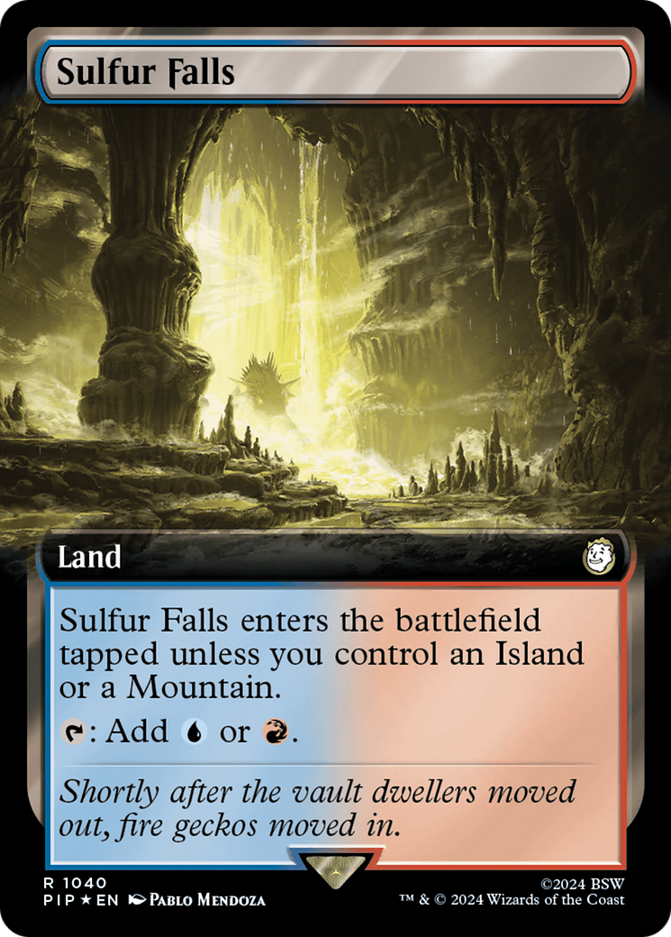 Sulfur Falls (Extended Art) (Surge Foil) [Fallout] | Tabernacle Games