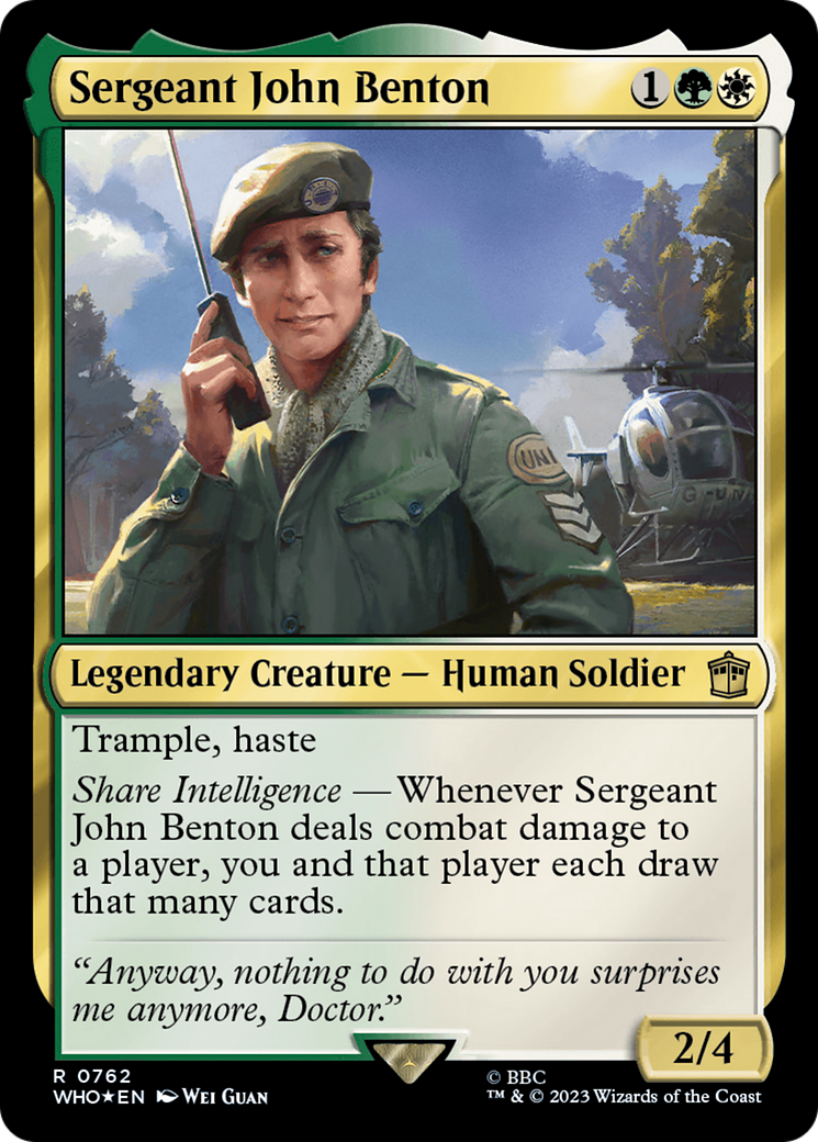 Sergeant John Benton (Surge Foil) [Doctor Who] | Tabernacle Games