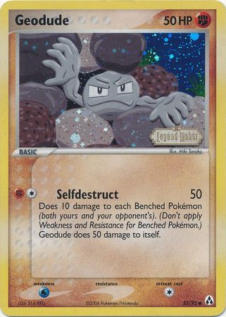 Geodude (53/92) (Stamped) [EX: Legend Maker] | Tabernacle Games