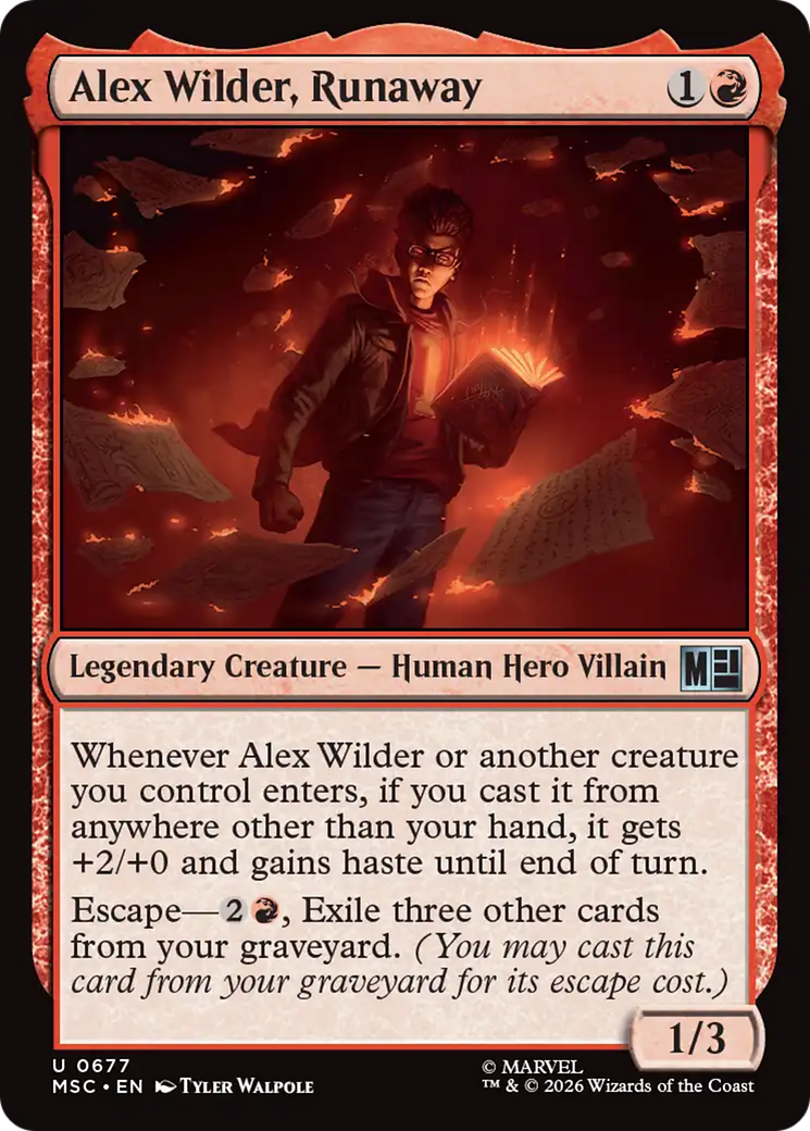 Alex Wilder, Runaway [Marvel Super Heroes Commander] | Tabernacle Games