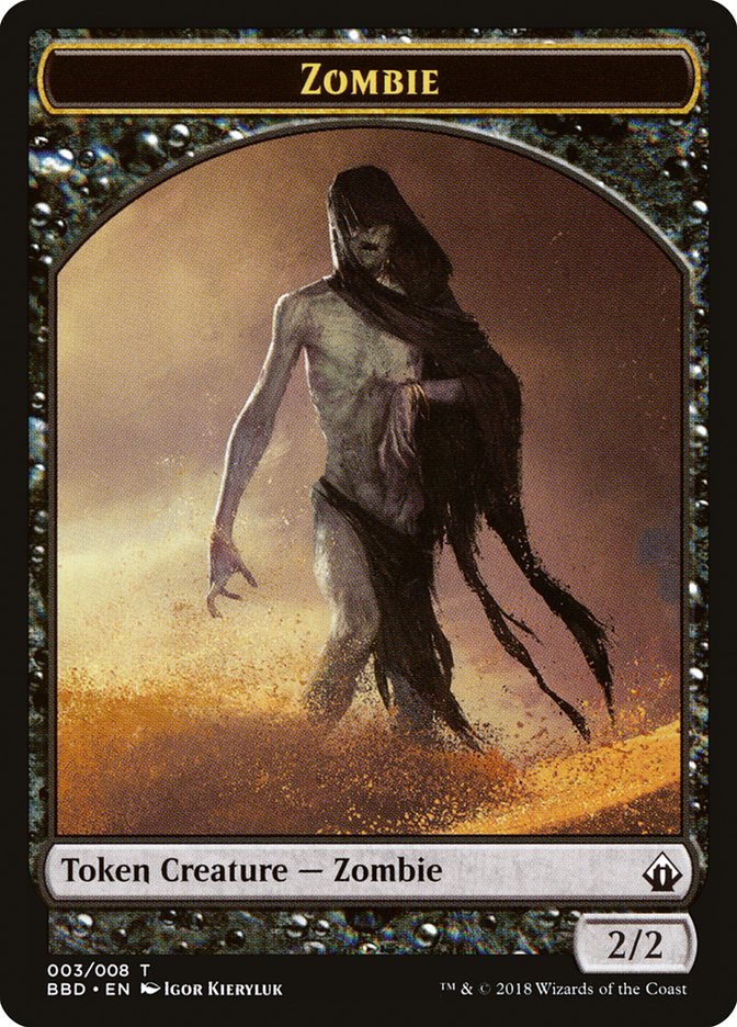 Zombie Token [Battlebond Tokens] | Tabernacle Games