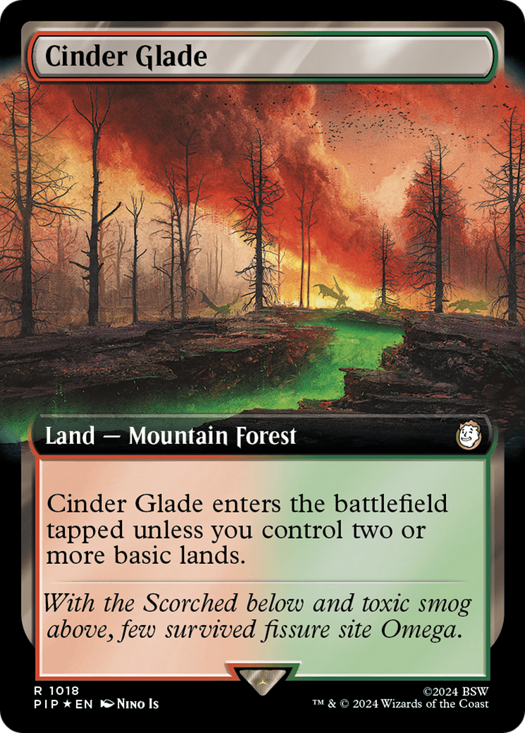 Cinder Glade (Extended Art) (Surge Foil) [Fallout] | Tabernacle Games