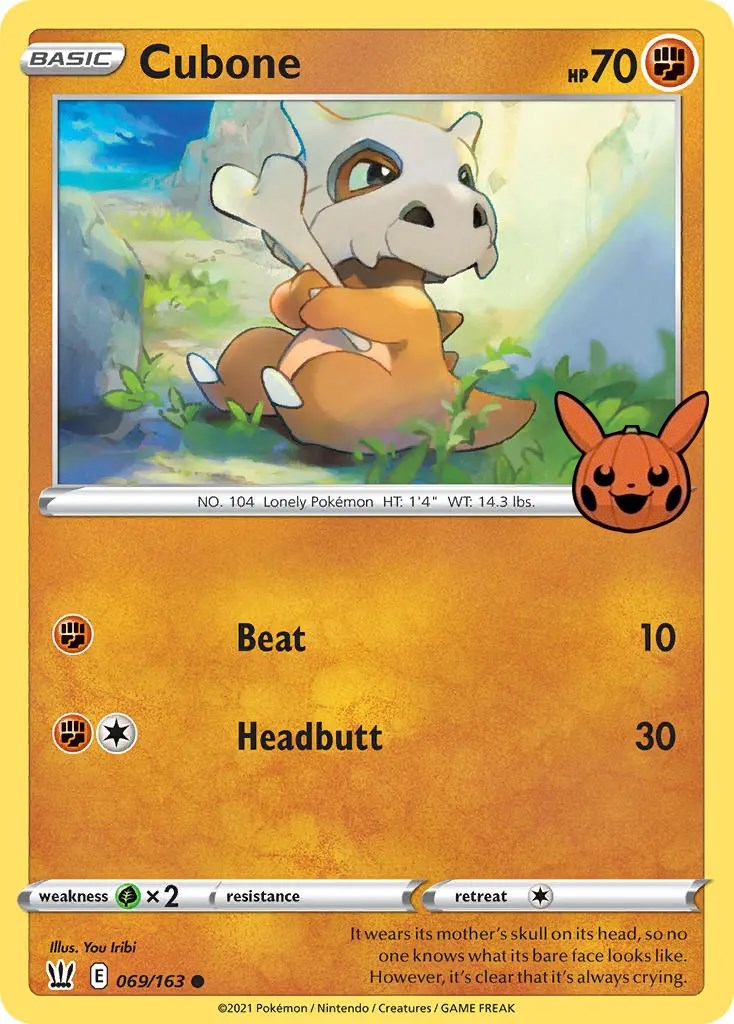 Cubone (069/163) [Trick or Trade] | Tabernacle Games