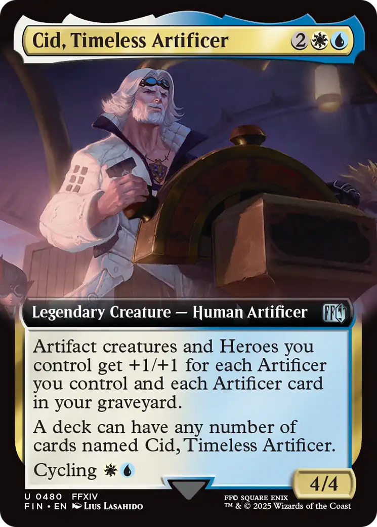 Cid, Timeless Artificer (Extended Art) [FINAL FANTASY] | Tabernacle Games