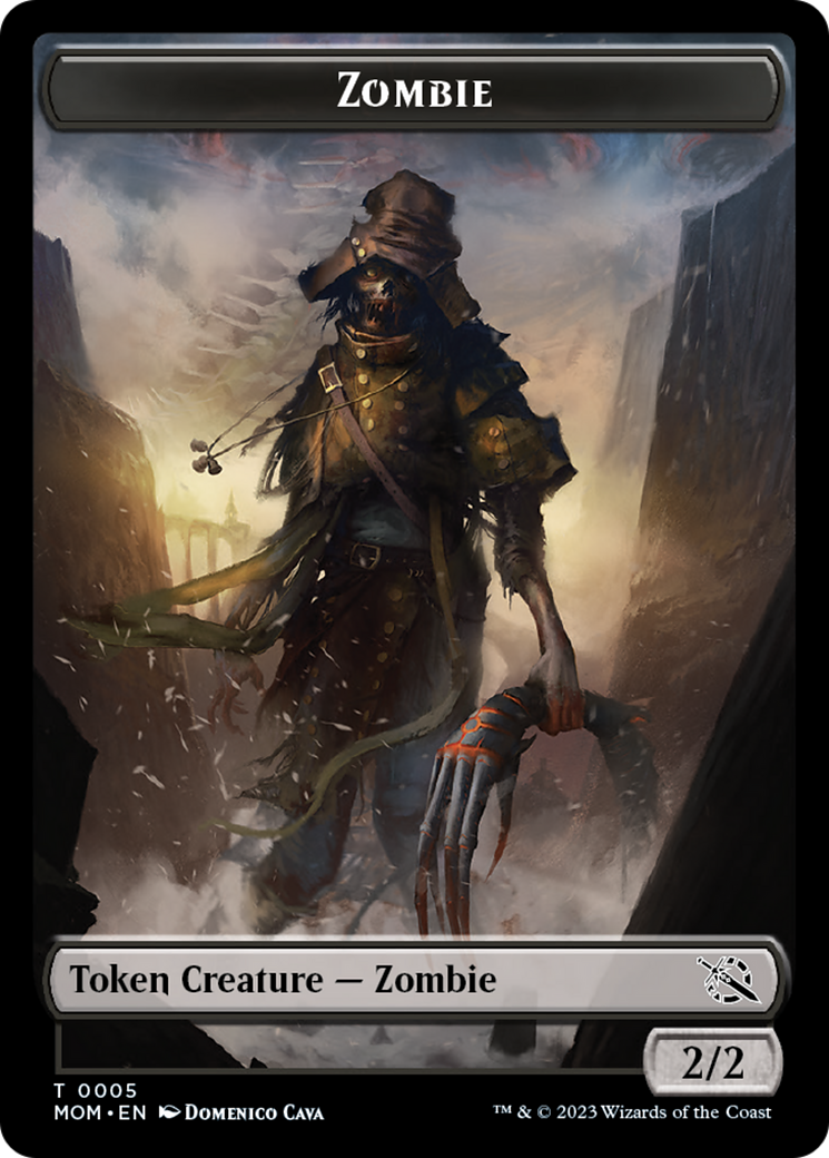 Elemental (9) // Zombie Double-Sided Token [March of the Machine Tokens] | Tabernacle Games