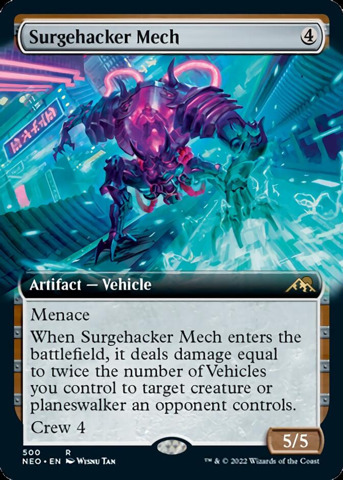 Surgehacker Mech (Extended Art) [Kamigawa: Neon Dynasty] | Tabernacle Games