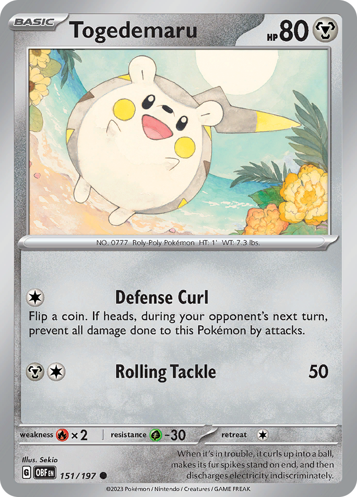 Togedemaru (151/197) [Scarlet & Violet: Obsidian Flames] | Tabernacle Games