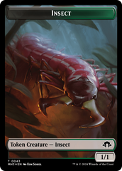 Insect (0043) (Ripple Foil) // Zombie Double-Sided Token [Modern Horizons 3 Tokens] | Tabernacle Games