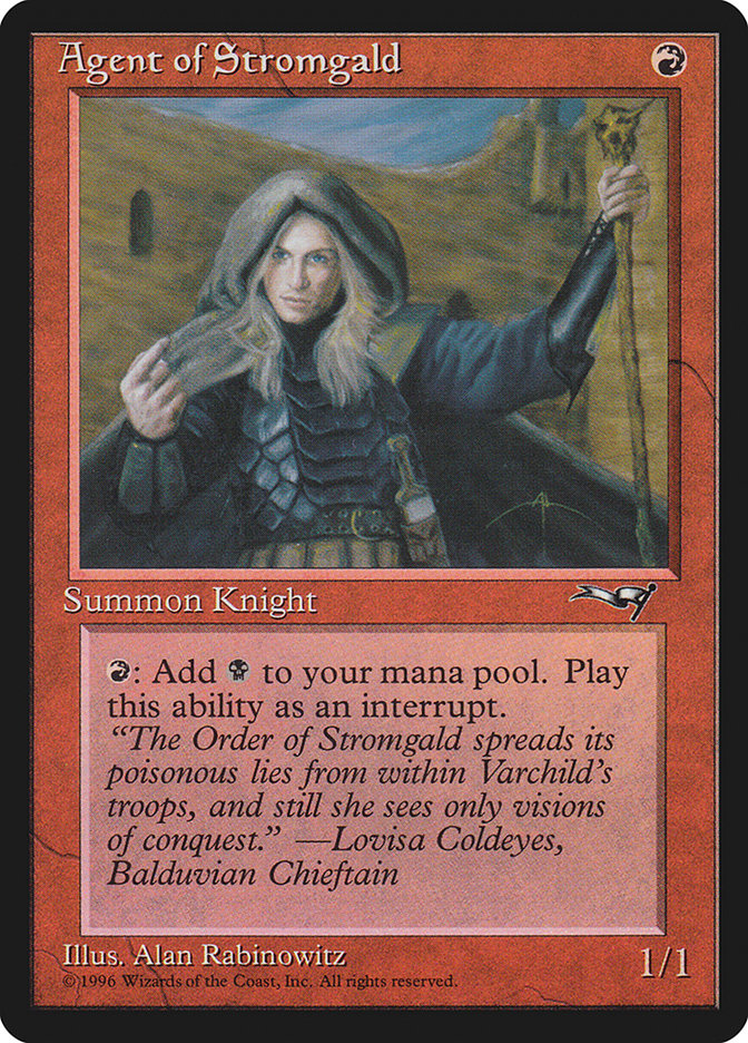 Agent of Stromgald (Holding Staff) [Alliances] | Tabernacle Games