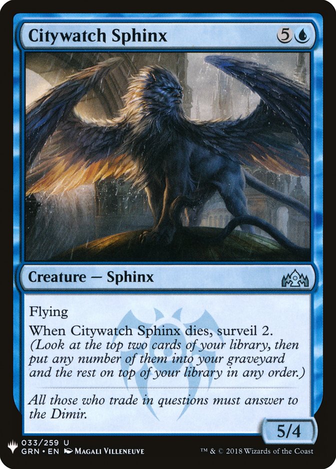 Citywatch Sphinx [Mystery Booster] | Tabernacle Games