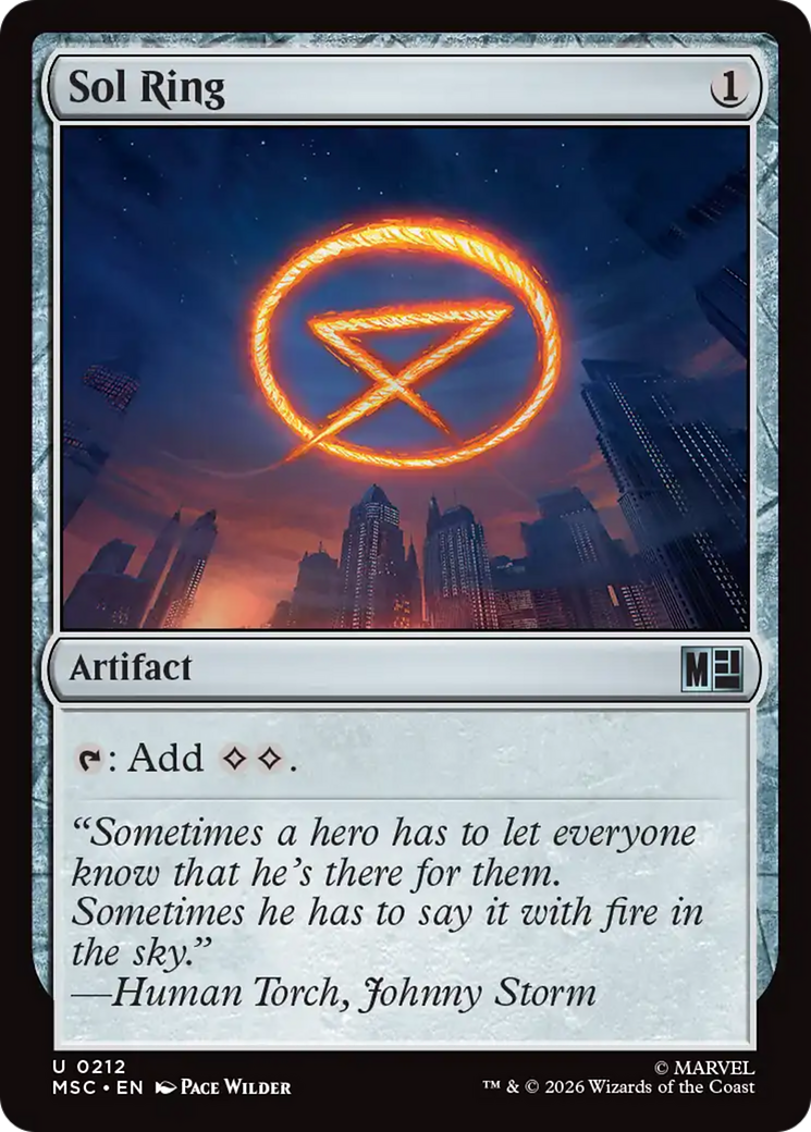 Sol Ring (0212) (Surge Foil) [Marvel Super Heroes Commander] | Tabernacle Games