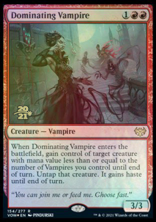 Dominating Vampire [Innistrad: Crimson Vow Prerelease Promos] | Tabernacle Games