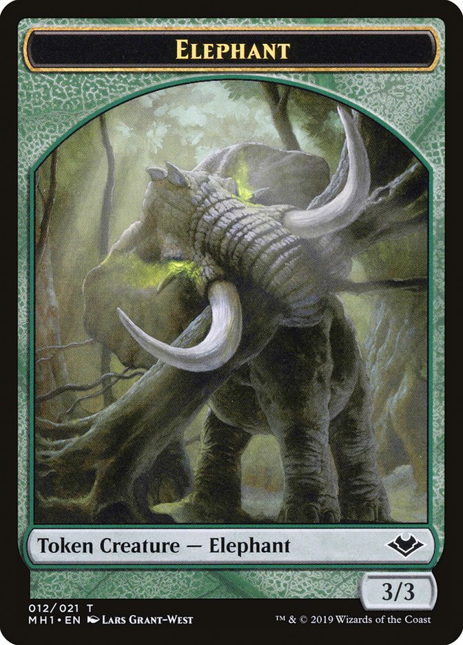 Shapeshifter (001) // Elephant (012) Double-Sided Token [Modern Horizons Tokens] | Tabernacle Games