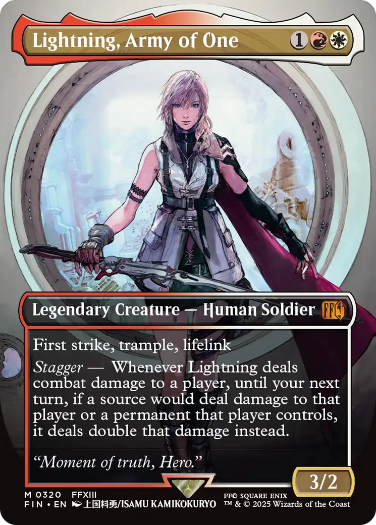 Lightning, Army of One (Borderless) (0320) [FINAL FANTASY] | Tabernacle Games