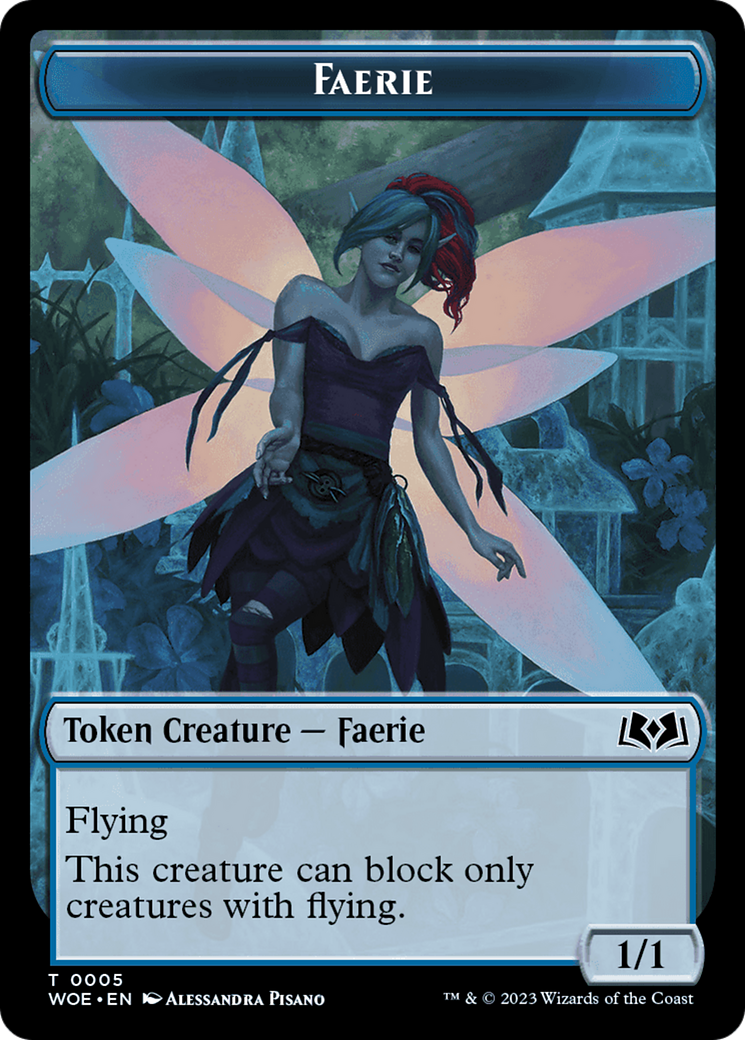 Faerie Token [Wilds of Eldraine Tokens] | Tabernacle Games