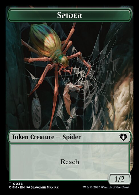 Treasure // Spider Double-Sided Token [Commander Masters Tokens] | Tabernacle Games