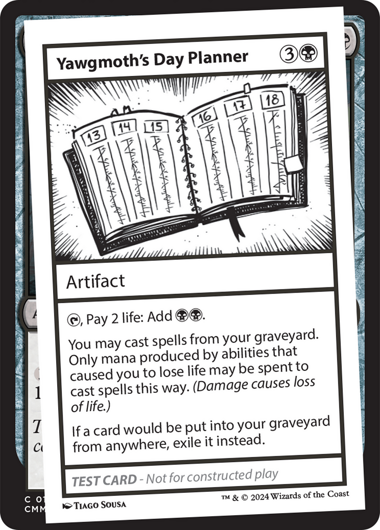 Yawgmoth's Day Planner [Mystery Booster 2 Playtest Cards] | Tabernacle Games