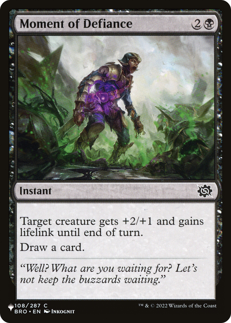 Moment of Defiance [The List] | Tabernacle Games